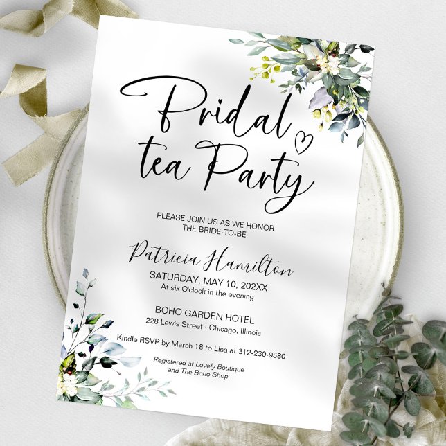 Invitation de la fête du thé nuptial (Créateur téléchargé)