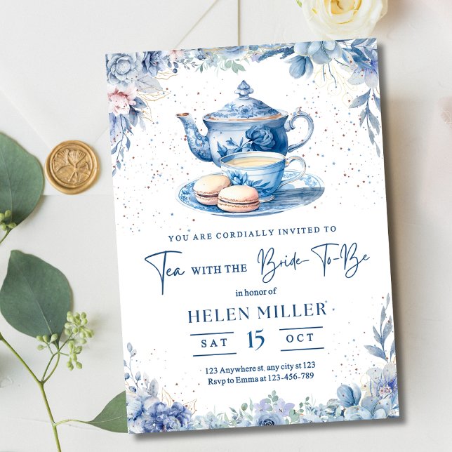 Invitation de la fête du thé nuptiale, Fête des ma (Créateur téléchargé)