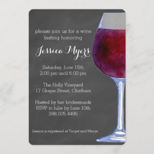Invitation de la fête du vin de tableau noir II