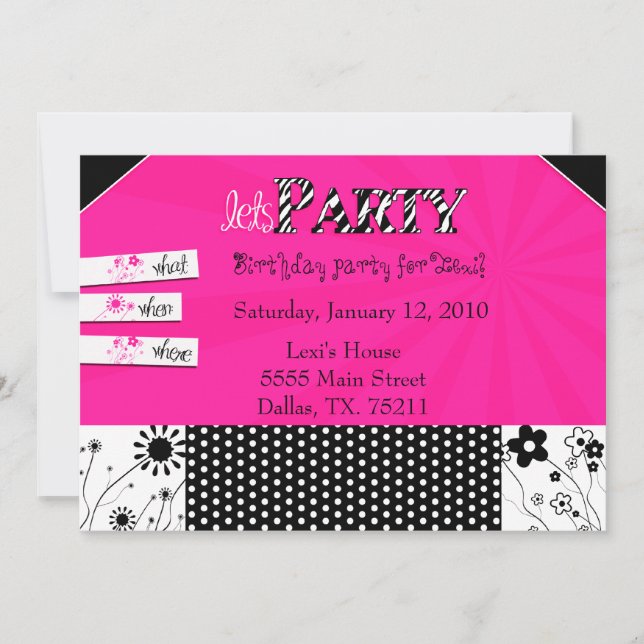 Invitation de la Fête élégante (Devant)