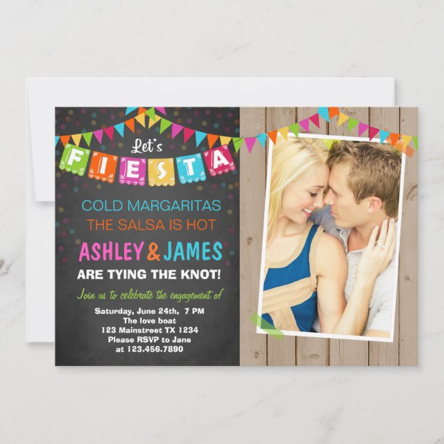 Invitation de la fête Fiesta Engagement (Devant)