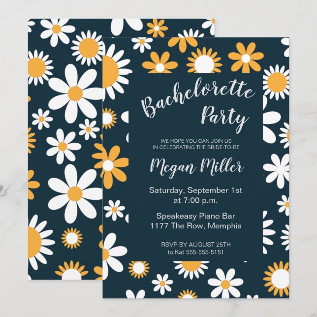 Invitation de la fête florale moderne (Devant / Derrière)