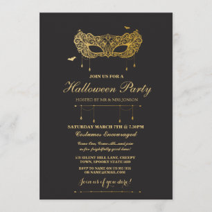 Invitation de la fête Masquerade Masquerade Mask N