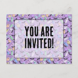 Invitation de la fête Pastel Ghosties