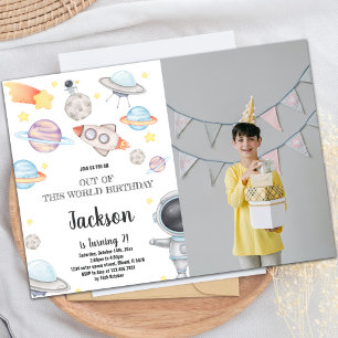 Invitation de la fête personnalisée Galaxy pour en