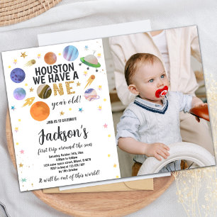 Invitation de la fête personnalisée Galaxy pour en