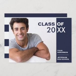 Invitation de la Fête Photo Blue White