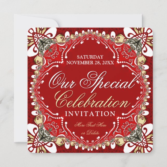 Invitation de la fête spéciale de la Bohême Rouge (Devant)