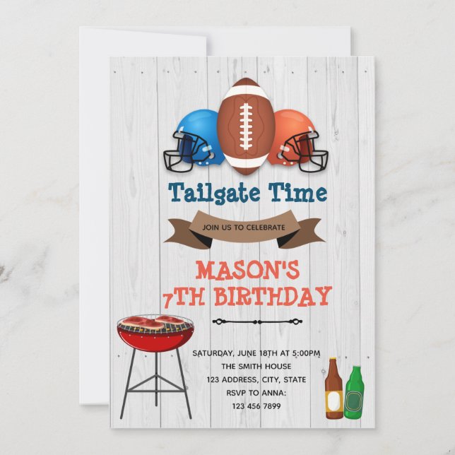 Invitation de la fête sur mesure (Devant)