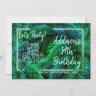 Invitation de la fête tropicale moderne - Neon Lua