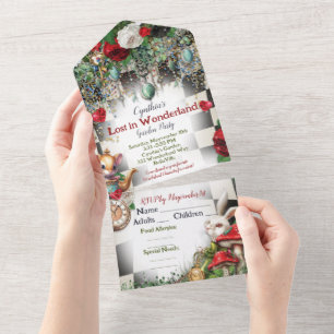 Invitation de la fête Wonderland