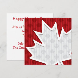 Invitation de la feuille d'érable de la fête du Ca