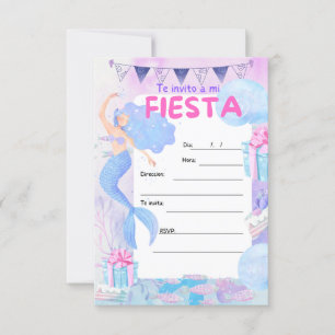 invitation de la fille d'anniversaire