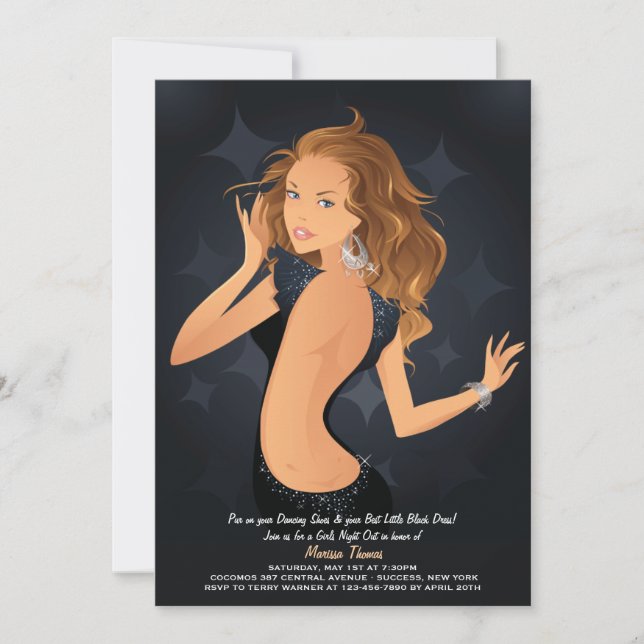 Invitation de la Fille de fête (Devant)
