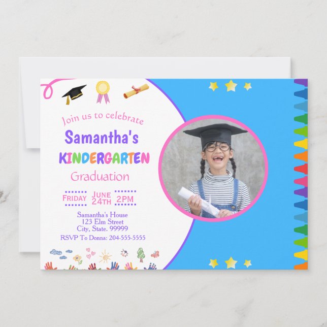 Invitation de la Fille de la maternelle (Devant)