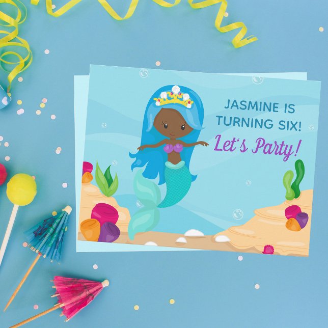 Invitation de la Fille de Sirène noire (Créateur téléchargé)