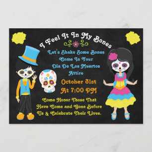 Invitation de la Journée des morts de Los Muertos 