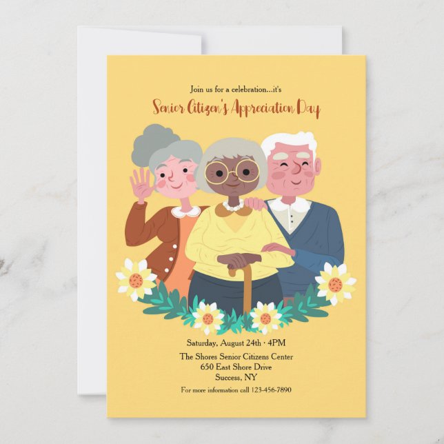 Invitation de la Journée des personnes âgées (Devant)