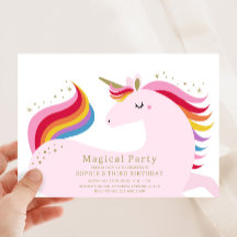 Invitation de la licorne magique