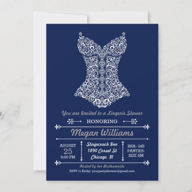 Invitation de la Lingerie Party (Devant)