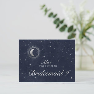 Invitation de la lune céleste en argent