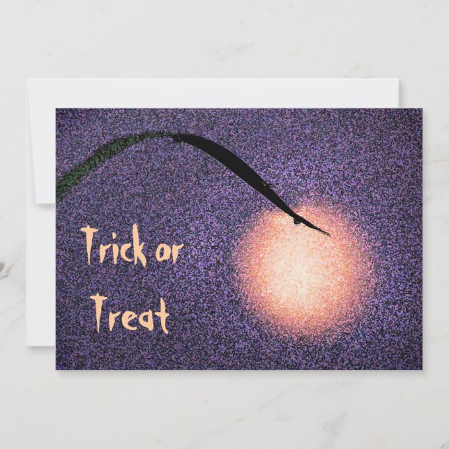 Invitation de la lune d'Halloween (Devant)