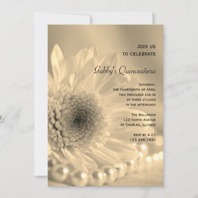 Invitation de la Maison Blanche et de Pearl Quince (Devant)