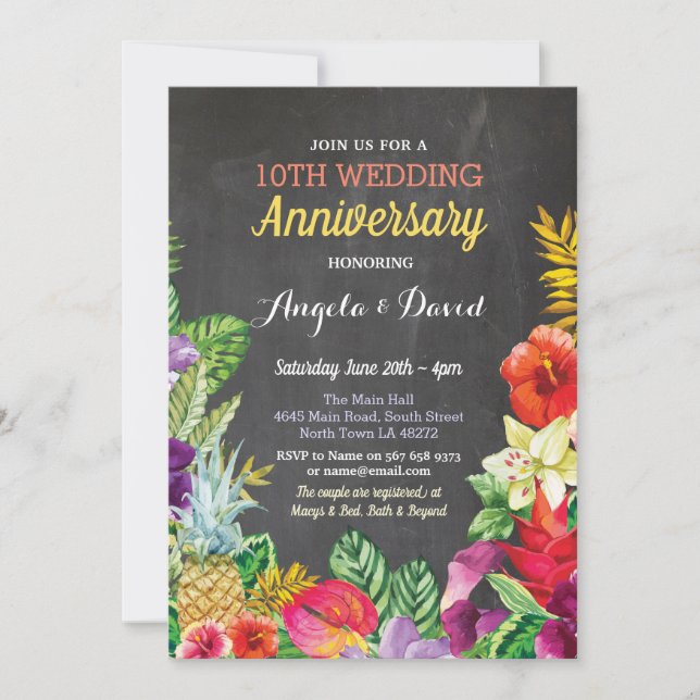 Invitation de la Marche des Mariages d'Aloha (Devant)