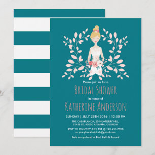 Invitation de la Mariage turquoise robe de mariée 