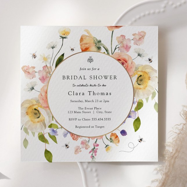 Invitation de la mariée à BEE Floral (Créateur téléchargé)