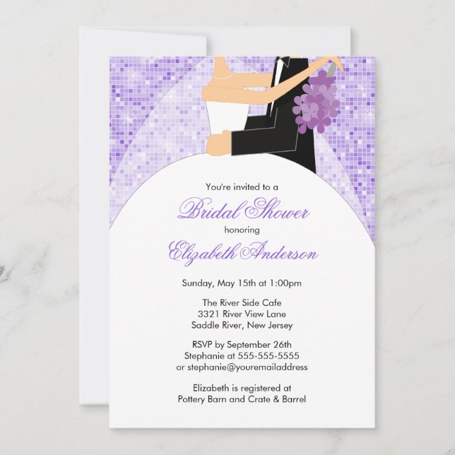 Invitation de la mariée à la douche nuptiale Boule (Devant)
