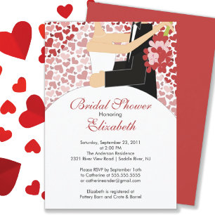 Invitation de la mariée de coeur Douche nuptiale r
