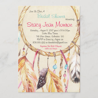 Invitation de la mariée Dreamcatcher 5x7 Boho