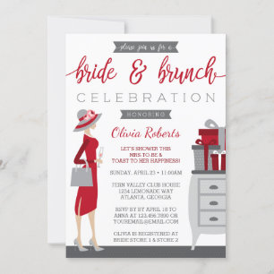 Invitation de la mariée et de la douche de brunch,
