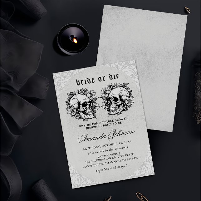 Invitation de la mariée ou mourir gothique (Créateur téléchargé)