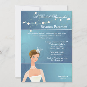 Invitation de la mariée princesse nuptiale