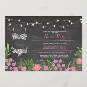 Invitation de la mariée rose de la lingerie Shower
