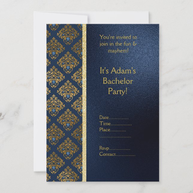 INVITATION DE LA MARINE ET DU PARTI GOLD BACHELOR  (Devant)