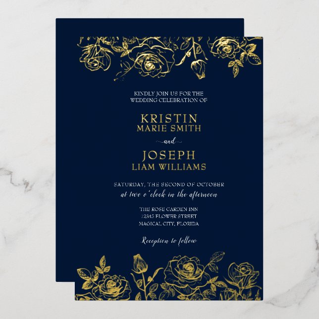 Invitation de la Marine et du Rose d'or (Recto/Verso)