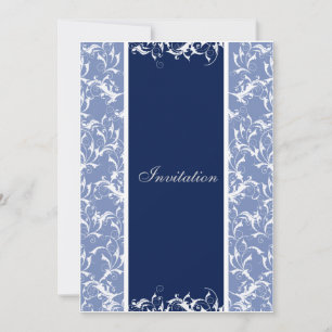 invitation de la marine Mariage damassé