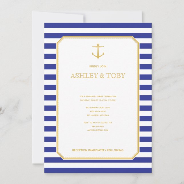 Invitation de la Marine Nautique et de la Répétiti (Devant)