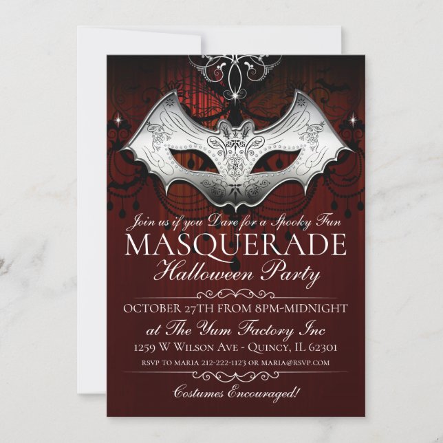 Invitation de la mascarade de masques de chaume go (Devant)