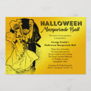 Invitation de la Masquerade Ball Party d'Halloween