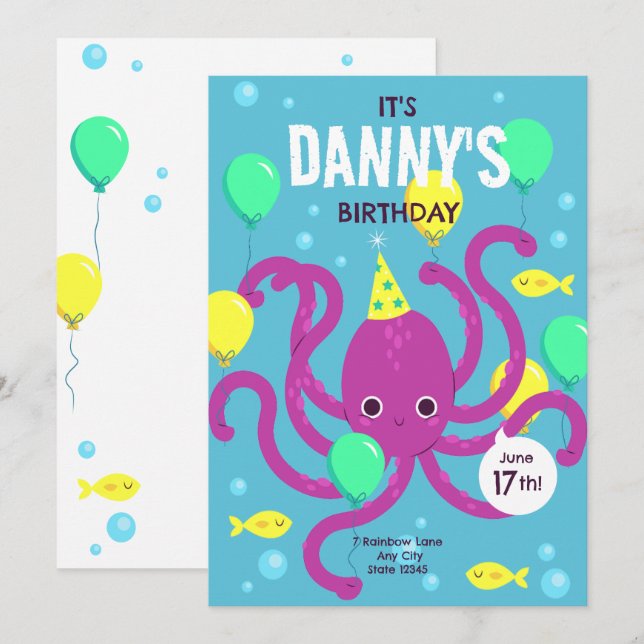 Invitation de la mer, Anniversaire de la pieuvre (Devant / Derrière)