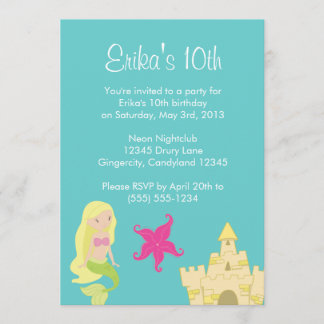 Invitation de la mer de Mermaid