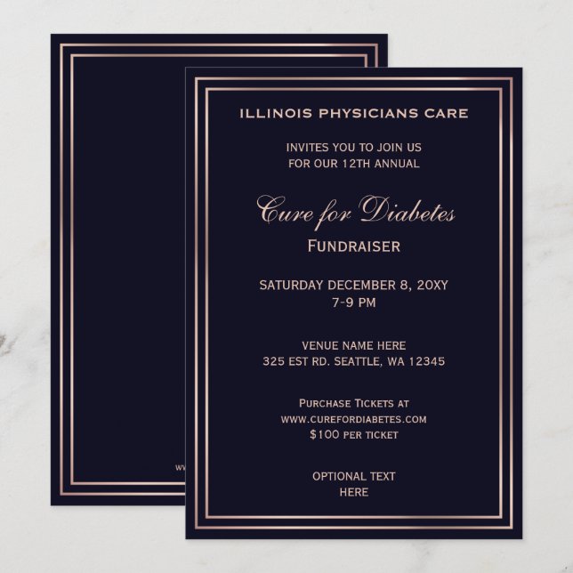 Invitation de la Navy Classy Corporate Party (Devant / Derrière)