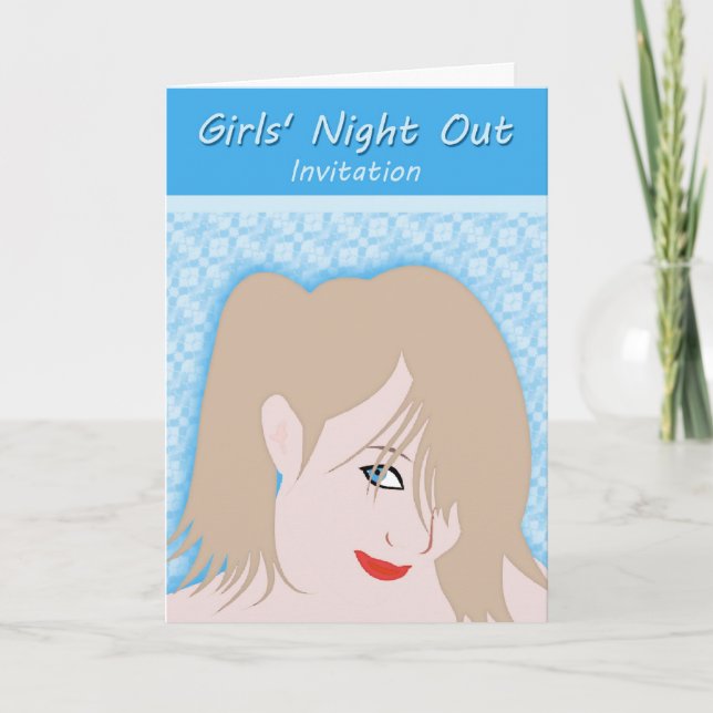Invitation de la nuit de la fille (Devant)