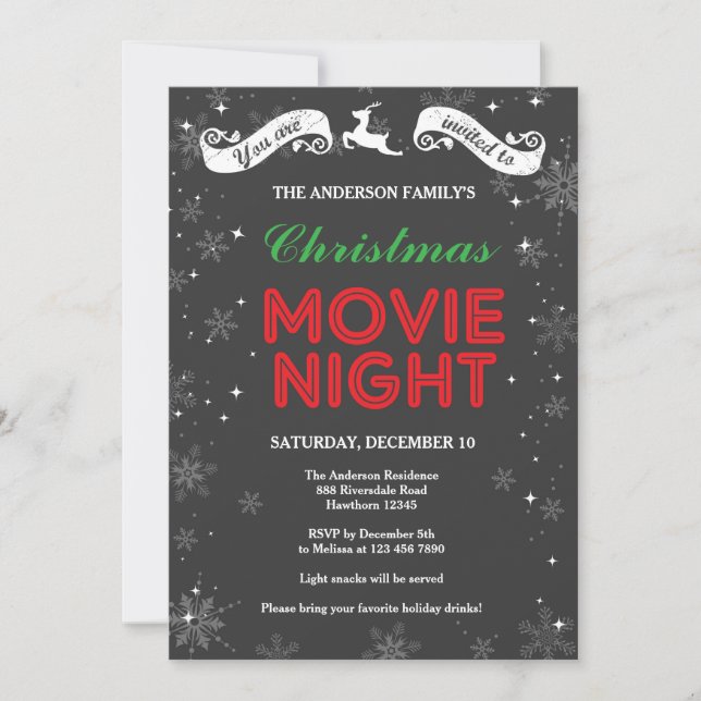 Invitation de la nuit du cinéma de Noël, Film de N (Devant)
