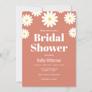 Invitation de la nuptiale Daisy Terracotta
