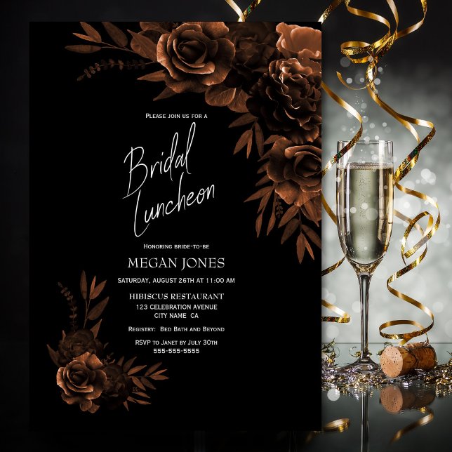 Invitation de la nuptiale de bronze noir (Créateur téléchargé)